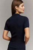 Load image into Gallery viewer, Maeve Short Sleeve Compact Polo Sweater

