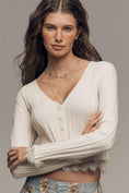 Load image into Gallery viewer, Maeve Long-Sleeve Cropped Cardigan
