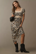 Load image into Gallery viewer, Conditions Apply Adeon Short-Sleeve Slip Midi Dress
