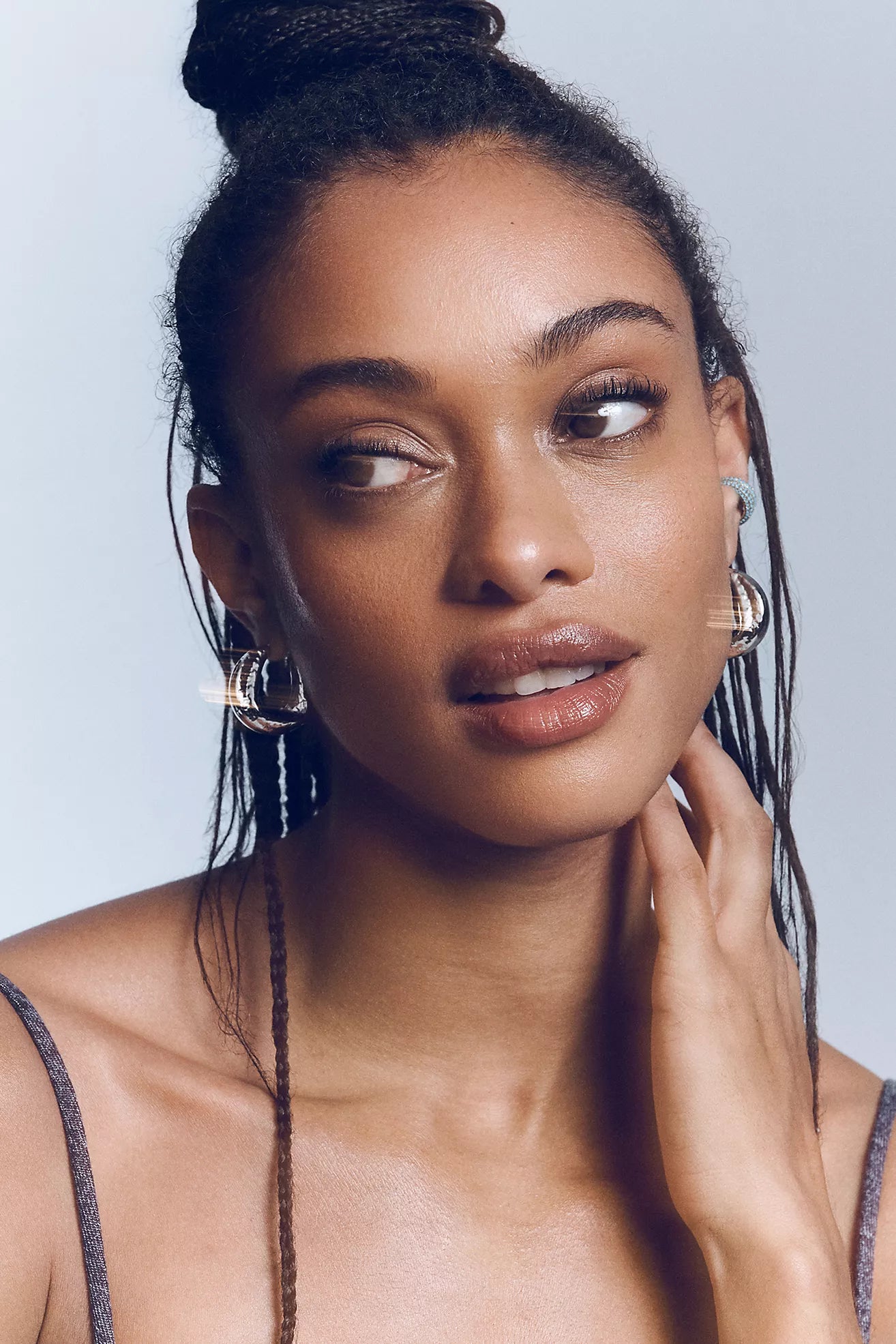 Squared Molten Hoop Earrings