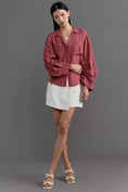 Load image into Gallery viewer, By Anthropologie Wide-Sleeve Buttondown Top
