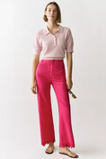Load image into Gallery viewer, Colette Lace Trim High-Rise Wide-Leg Full-Length Pants

