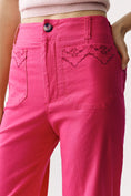 Load image into Gallery viewer, Colette Lace Trim High-Rise Wide-Leg Full-Length Pants
