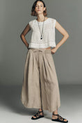 Load image into Gallery viewer, By Anthropologie Ruched Linen Parachute Pants
