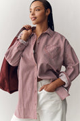 Load image into Gallery viewer, Pilcro Heart Pocket Long-Sleeve Buttondown Shirt
