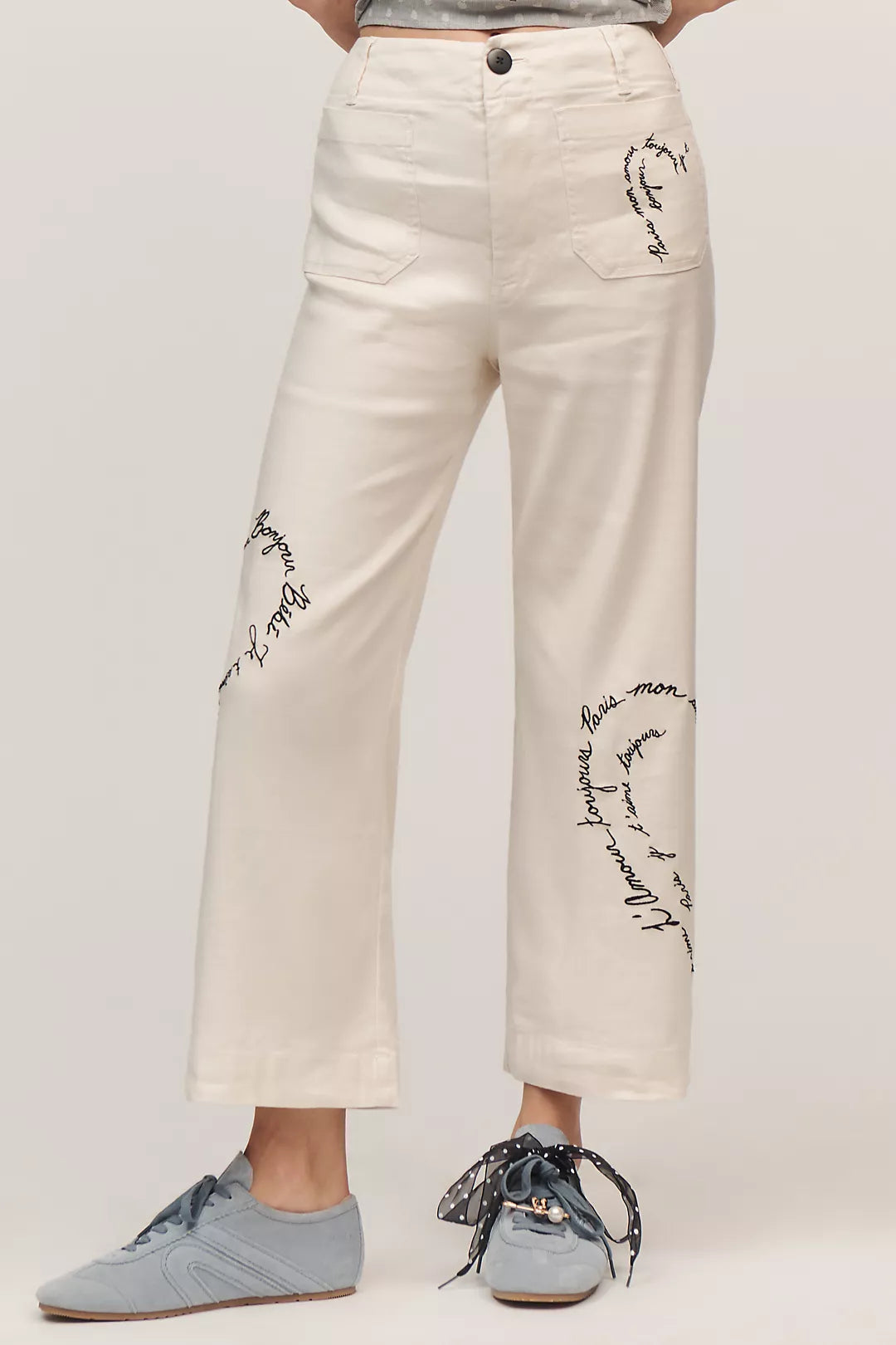 Colette Linen Blend High-Rise Wide-Leg Pants