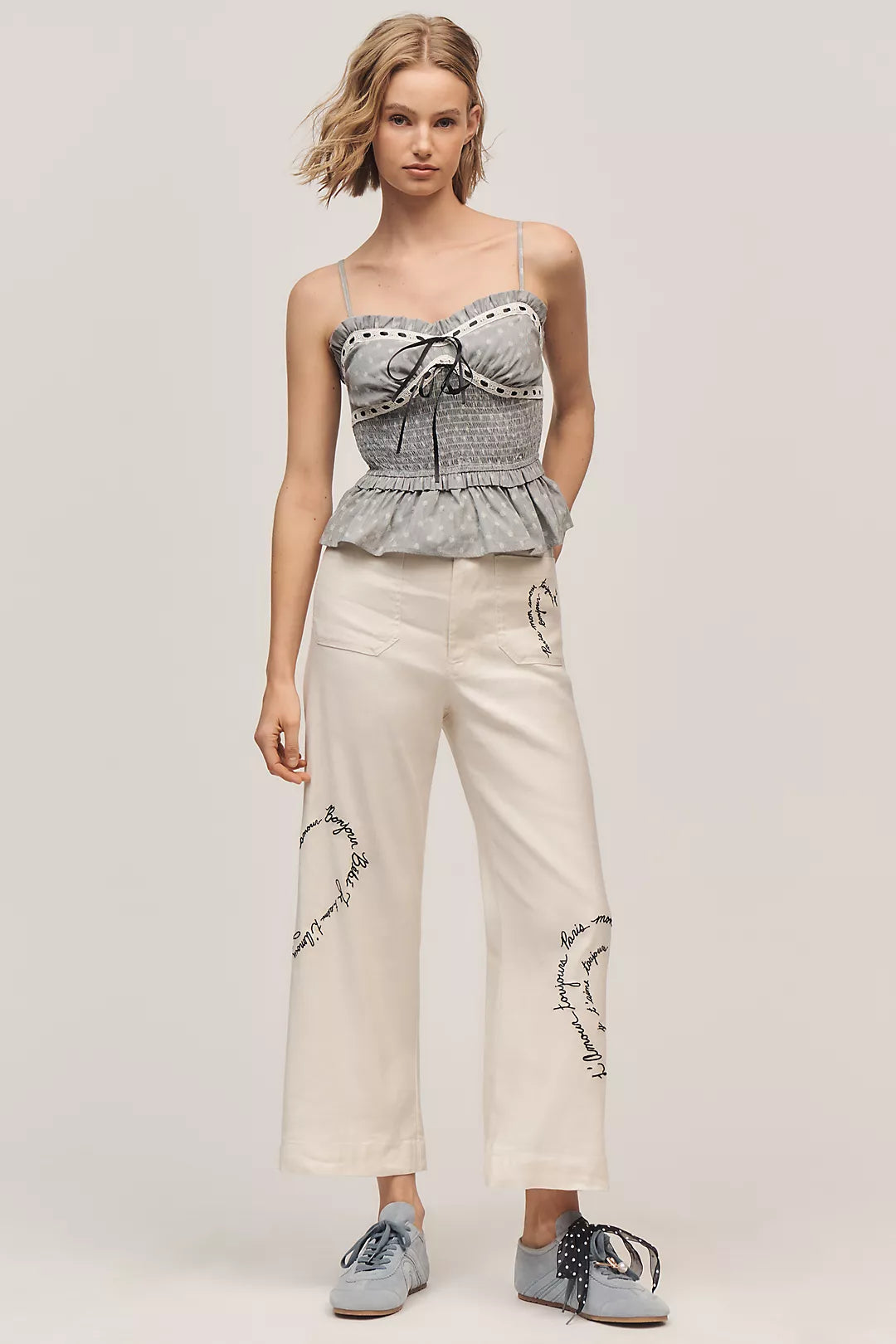 Colette Linen Blend High-Rise Wide-Leg Pants