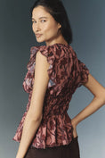 Load image into Gallery viewer, Hutch Flutter-Sleeve V-Neck Blouse
