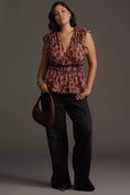 Load image into Gallery viewer, Hutch Flutter-Sleeve V-Neck Blouse
