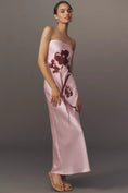 Load image into Gallery viewer, The Fleur Strapless Maxi Satin Slip Dress
