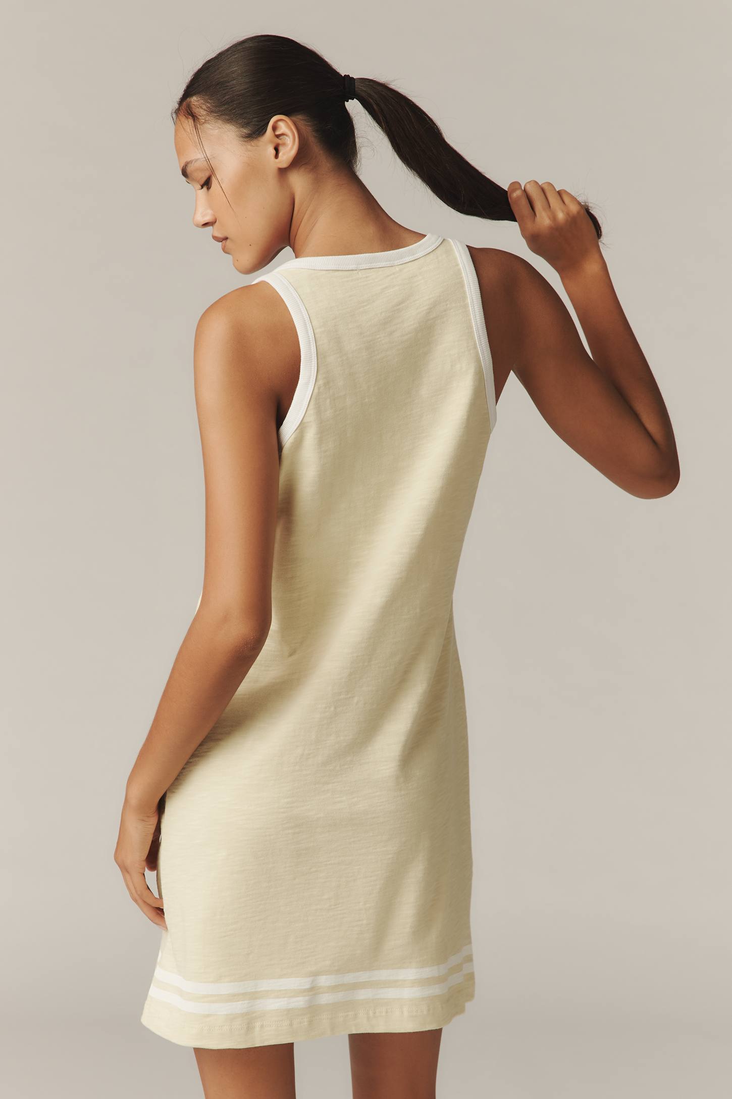 Sundry Racer Cotton Mini Dress