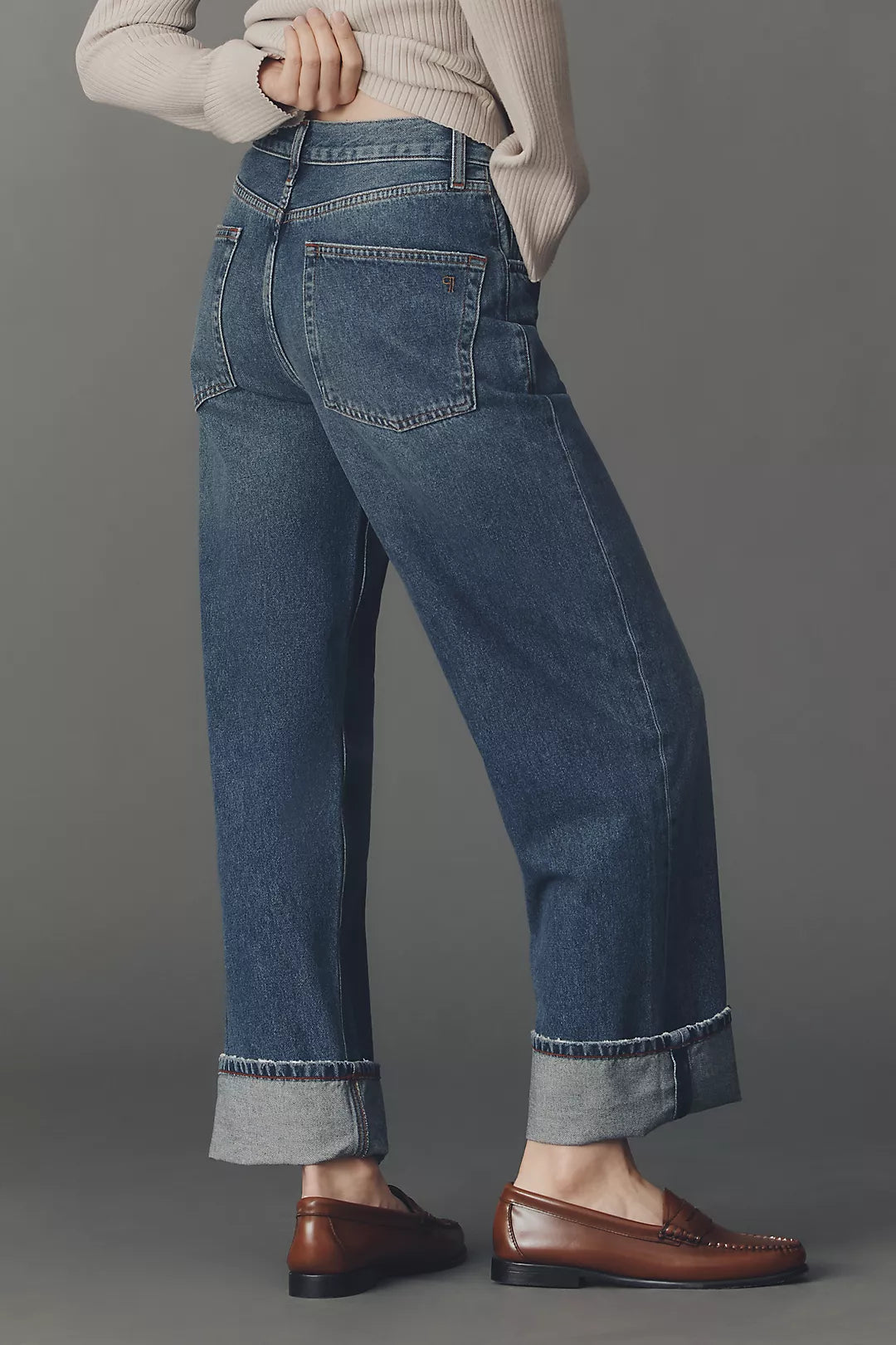 Pilcro Baggy Beau Boyfriend Mid-Rise Relaxed Jeans