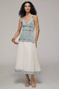 Load image into Gallery viewer, Moon River Denim V-Neck Midi Dress
