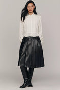 Load image into Gallery viewer, Maeve Silky Long-Sleeve Pleated Blouse
