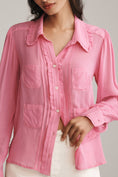 Load image into Gallery viewer, Danielle Kroll x Maeve Sheer Chiffon Buttondown Shirt

