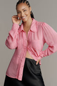 Load image into Gallery viewer, Danielle Kroll x Maeve Sheer Chiffon Buttondown Shirt
