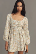 Load image into Gallery viewer, By Anthropologie Long-Sleeve Corset A-Line Mini Dress
