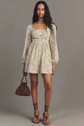 Load image into Gallery viewer, By Anthropologie Long-Sleeve Corset A-Line Mini Dress
