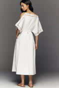Load image into Gallery viewer, Mare Mare Cold-Shoulder Eyelet Midi Dress
