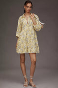 Load image into Gallery viewer, The Bettina Tiered Mini Shirt Dress by Maeve: Linen Edition
