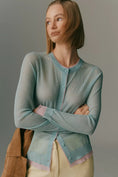 Load image into Gallery viewer, Maeve Sheer Crew-Neck Cardigan

