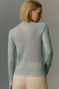 Load image into Gallery viewer, Maeve Sheer Crew-Neck Cardigan
