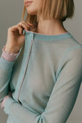 Load image into Gallery viewer, Maeve Sheer Crew-Neck Cardigan
