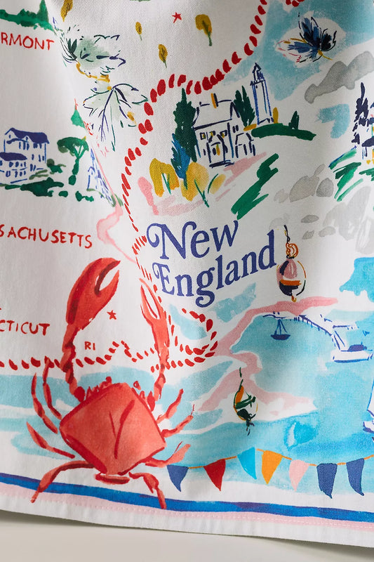 Coastal Summer New England Dish Towel