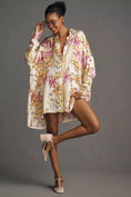 Load image into Gallery viewer, Corey Lynn Calter Long-Sleeve Printed Mini Shirt Dress
