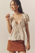 Load image into Gallery viewer, By Anthropologie Puff-Sleeve Embroidered Babydoll Top
