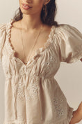 Load image into Gallery viewer, By Anthropologie Puff-Sleeve Embroidered Babydoll Top
