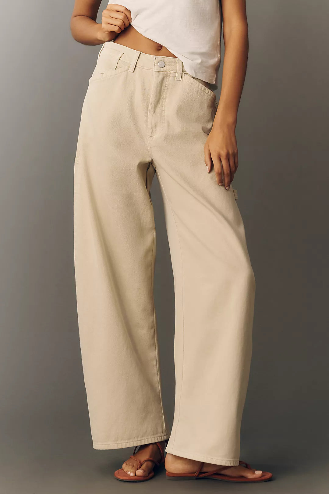 Pilcro Kayden Regenerative Cotton High-Rise Barrel Jeans