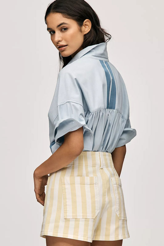 Colette Striped High-Rise Shorts
