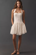 Load image into Gallery viewer, Maeve Lace Halter Drop-Waist Midi Dress

