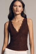 Load image into Gallery viewer, By Anthropologie Lace Plunge Tank
