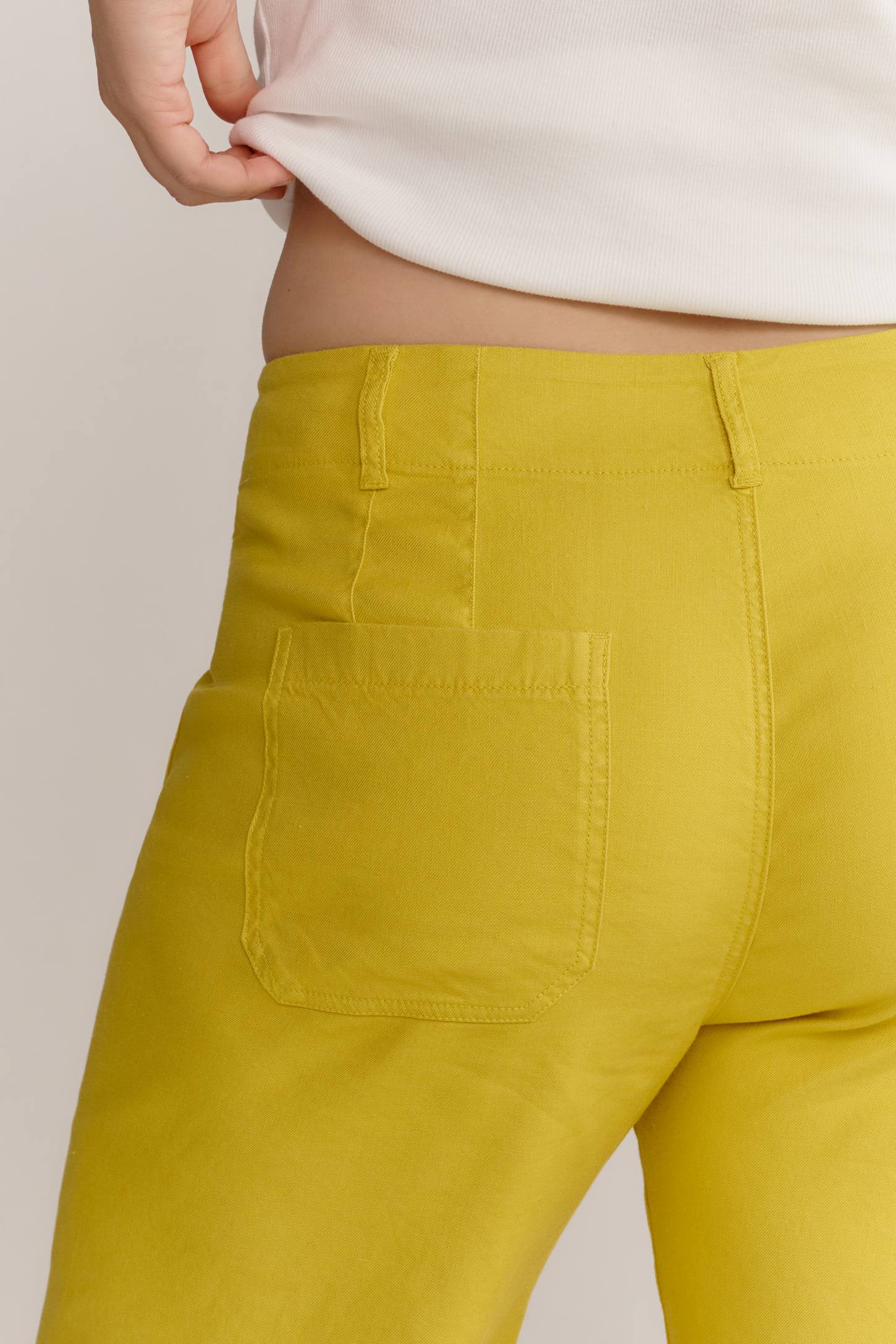 The Colette Linen Blend Crop Wide-Leg Pants by Maeve