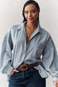 Load image into Gallery viewer, Pilcro Mix-Print Long-Sleeve Buttondown Shirt
