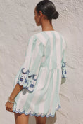 Load image into Gallery viewer, Celandine Poolside Embroidered Buttondown Tunic
