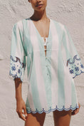 Load image into Gallery viewer, Celandine Poolside Embroidered Buttondown Tunic
