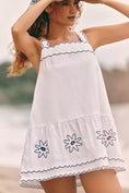 Load image into Gallery viewer, Celandine Cotton Scalloped Daisy Mini Dress
