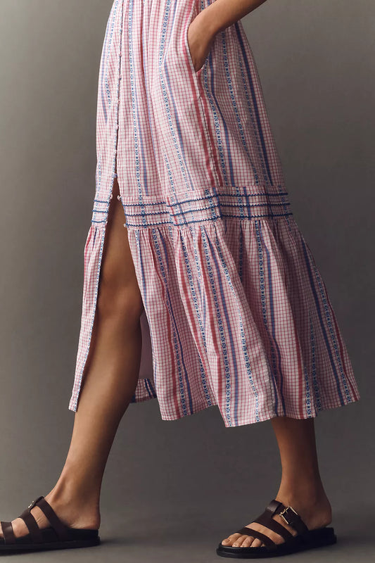 Peregrine Puff-Sleeve Midi Dress