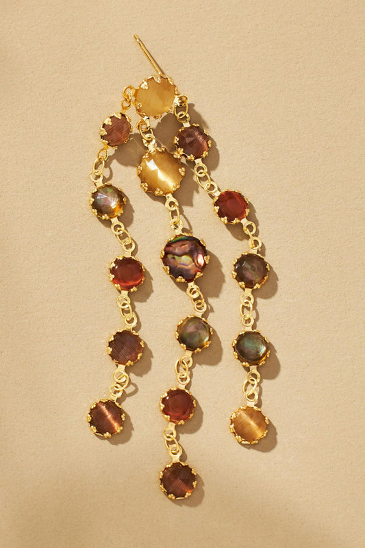 Crystal Fringe Drop Earrings