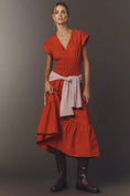 Load image into Gallery viewer, Maeve Cap-Sleeve V-Neck Smocked Midi Dress
