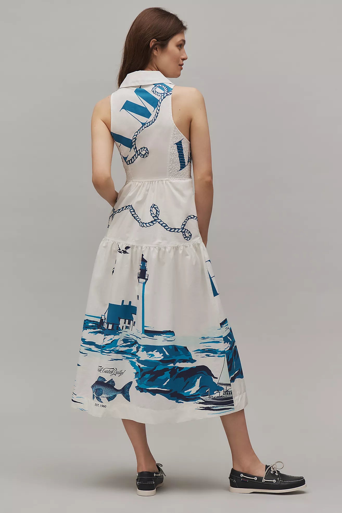 Maeve Sleeveless Midi Shirt Dress