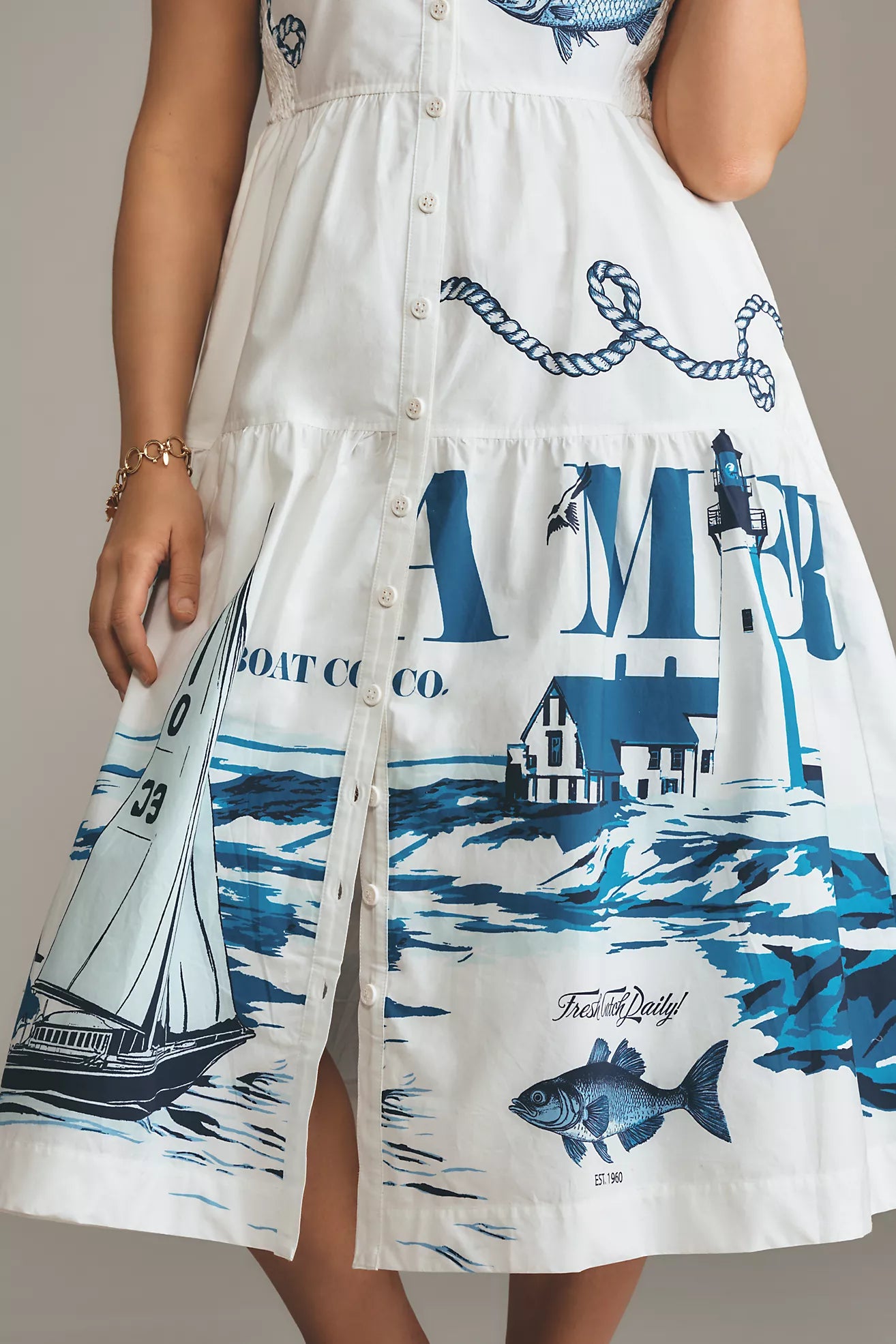 Maeve Sleeveless Midi Shirt Dress