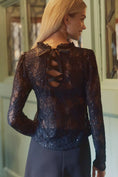 Load image into Gallery viewer, By Anthropologie Tie-Back Lace Mock-Neck Top
