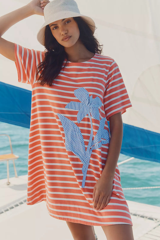 Celandine Deco Stripe T-Shirt Dress