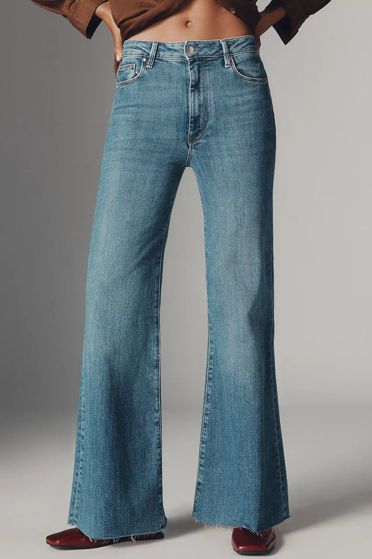 The Robbie High-Rise Flared Fray Jeans