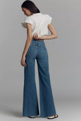 Load image into Gallery viewer, The Robbie High-Rise Flared Fray Jeans
