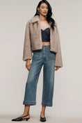 Load image into Gallery viewer, Colette Sparkle High-Rise Wide-Leg Cropped Jeans
